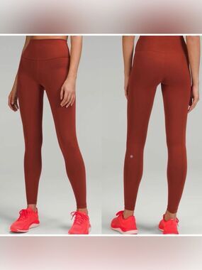Lululemon Wunder Train High-Rise Tight 28" Leggings Cayenne Orange Red Size 10